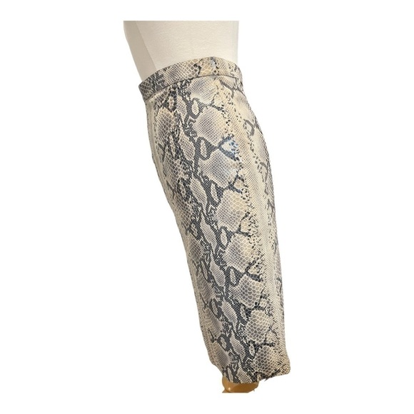 Helen Yarmak genuine vera pelle leather snakeskin print skirt, size 8 - Picture 5 of 14